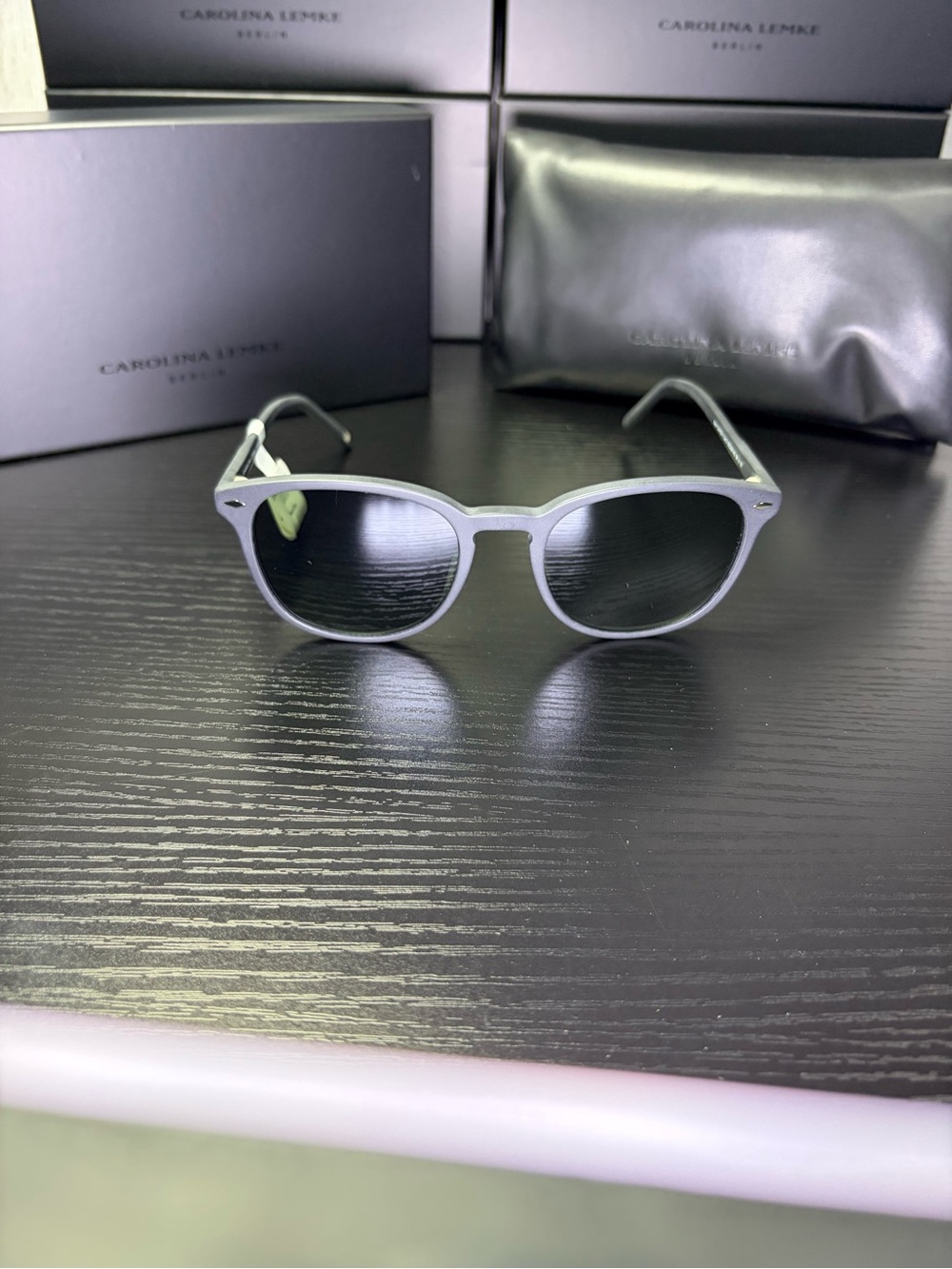 Carolina Lemke Women's Black Frame Sunglasses